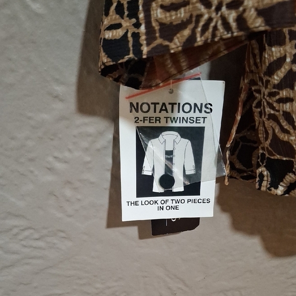 Notations Wome's Black and Brown Floral Jacket Size L - Picture 7 of 10